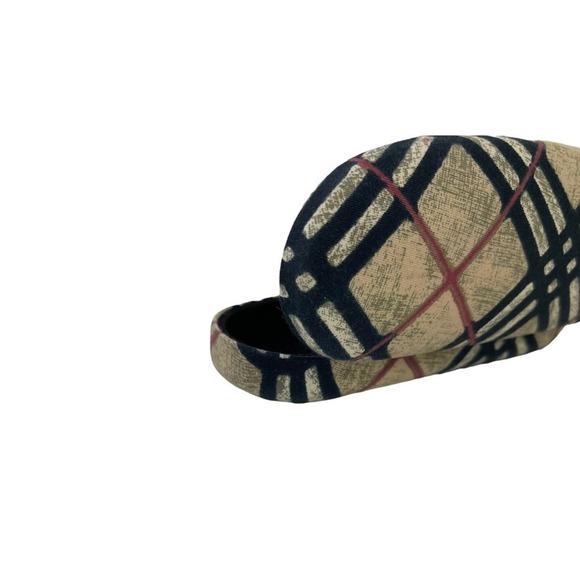 Burberry Sunglasses Eye Glasses Clam Shell Hard Case Nova Check Made in Italy - Picture 13 of 15